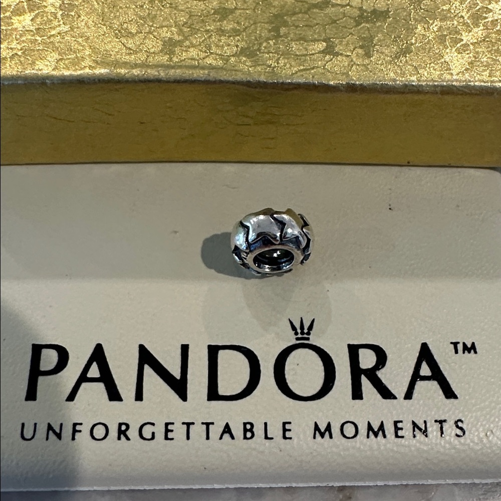 Pandora Silver Star Charm repeating star pattern